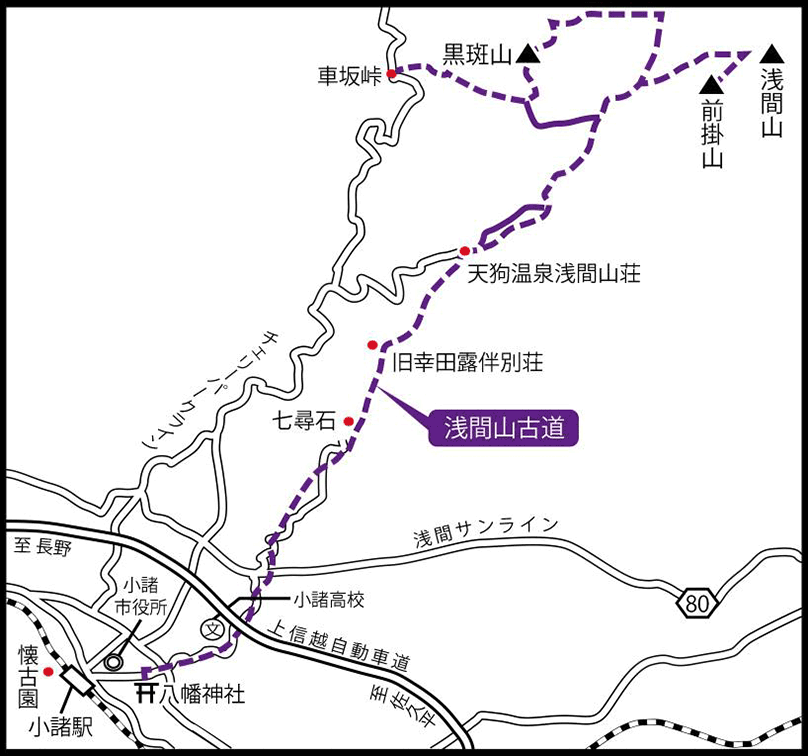 浅間山古道 地図